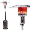 Outdoor Patio Propane Heater with Portable Wheels 47,000 BTU 88 inch Standing Gas Outside Heater Stainless Steel Burner Commercial & Residential Hamme