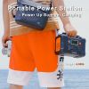 200W Portable Power Station, FlashFish 40800mAh Solar Generator with 110V AC Outlet/2 DC Ports/3 USB Ports, Backup Battery Pack Power Supply for CPAP