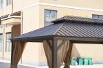 12*20FT patic gazebo; alu gazebo with steel canopy; Outdoor Permanent Hardtop Gazebo Canopy for Patio;  Garden;  Backyard