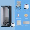 Full Size Portable Black Steam Sauna tent‚ÄìPersonal Home Spa, with Steam Generator, Remote Control, Foldable Chair, Timer and PVC Pipe Connector Easy