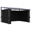 Gazebo with Curtain 13.3'x9.6'x8' Anthracite