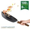 Egg Frying Pan Non Stick 20cm 8 Inch, Induction Wok For Steak Bacon Hot-Dog Burgers, Forged Aluminum Woks Nonstick Anti-Scratch Coating Anti-scalding