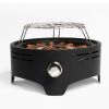 15 inch Outdoor Portable Propane Fire Pit, Camping Fire Pit with Cooking Support Tabletop Fire Pit with Quick Connect Regulator