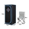 Full Size Portable Black Steam Sauna tent‚ÄìPersonal Home Spa, with Steam Generator, Remote Control, Foldable Chair, Timer and PVC Pipe Connector Easy