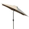 8.8 feet Outdoor Aluminum Patio Umbrella; Patio Umbrella; Market Umbrella with 42 Pound Square Resin Umbrella Base; Push Button Tilt and Crank lift; G