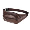 PU Chest Bag Solid Color Lightweight Travel Waist Bag Daily Commuting Large-capacity Messenger Chest Bag