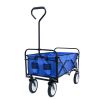 Outdoor Folding Wagon Garden ;  Large Capacity Folding Wagon Garden Shopping Beach Cart ; Heavy Duty Foldable Cart;  for Outdoor Activities;  Beaches;