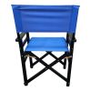 Folding Chair Wooden Director Chair Canvas Folding Chair Folding Chair 2pcs/set populus + Canvas (Color : Blue)