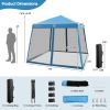 10 x 10 Feet Pop Up Canopy with Mesh Sidewalls and Roller Bag