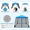 10 x 10 Feet Pop Up Canopy with Mesh Sidewalls and Roller Bag