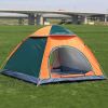 4 Persons Camping Waterproof Tent Pop Up Tent Instant Setup Tent w/2 Mosquito Net Doors Carrying Bag Folding 4 Seasons