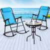 Outdoor Patio Headrest Folding Zero Gravity Rocking Chair