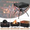 3-in-1 Camping Campfire Grill with Stainless Steel Grills Carrying Bag & Gloves