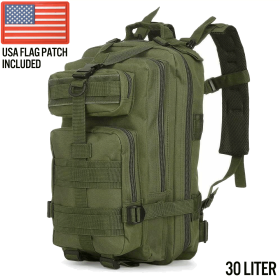 XG-MB30 - Small Tactical Backpack Survival Assault Bag 30 Liter (Color: Army green)