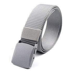 Adjustable Nylon Belt with Plastic Buckle (Color: Gray)