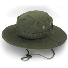 Military Wide Brim Boonie Bucket Hat (Color: Army green)