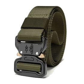 Mens Tactical Belt Riggers Style with Buckle - XG-TB1 (Color: Army green)