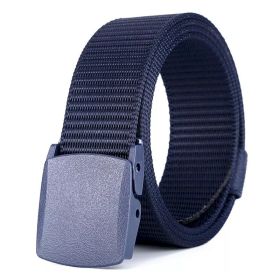 Adjustable Nylon Belt with Plastic Buckle (Color: Navy)