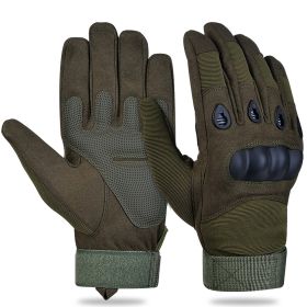 XG-TG1 Tactical Self Defense Gloves Hard Knuckle (Full Finger) (Color: Army green, size: X-Large)